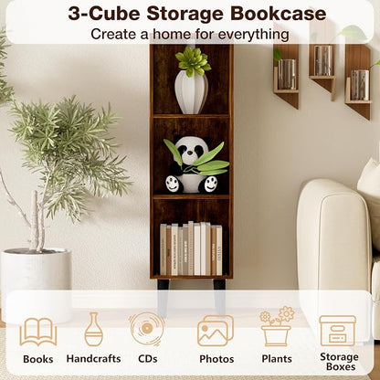 3 Cube Bookcase, Wooden Book Shelf Cube Storage Organizer - Image 5