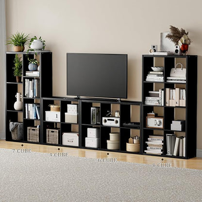 Cube Storage Organizer Bookcase, Decorative 11 inch Open Back Cubical Shelf - Image 4