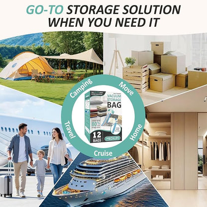 Cozy Essential Vacuum Storage Bags, 80% Compression Vacuum Seal Space Saver - Image 8