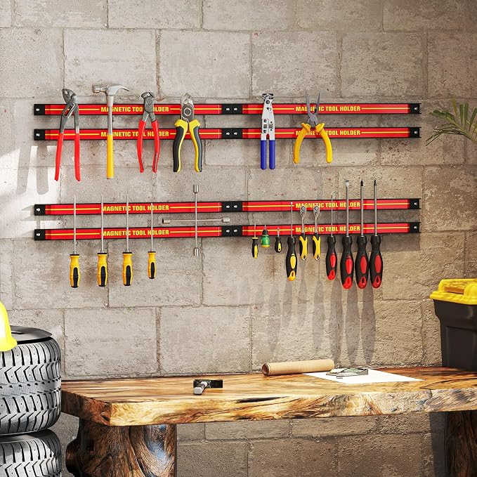 18" Magnetic Tool Holder Strip, 6 Pack Magnet Bar - Image 2