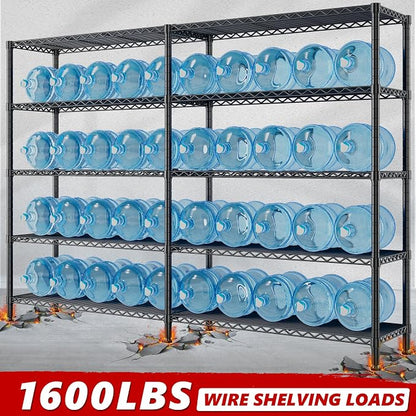 REIBII 70" W Storage Shelves Heavy Duty Load 1600LBS, Metal Shelving 5-Tier - Image 4