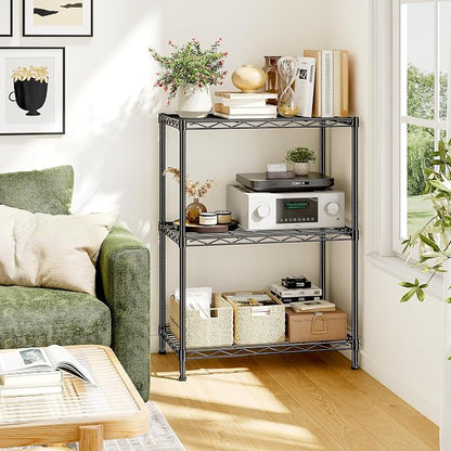 35.4''H Shelf 3 Tier Storage Shelves Metal Shelving, Adjustable Small Wire - Image 2