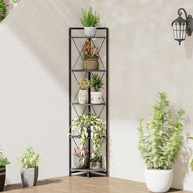 5 Tier Corner Shelf Stand, Plant Stand Display Shelf - Image 3