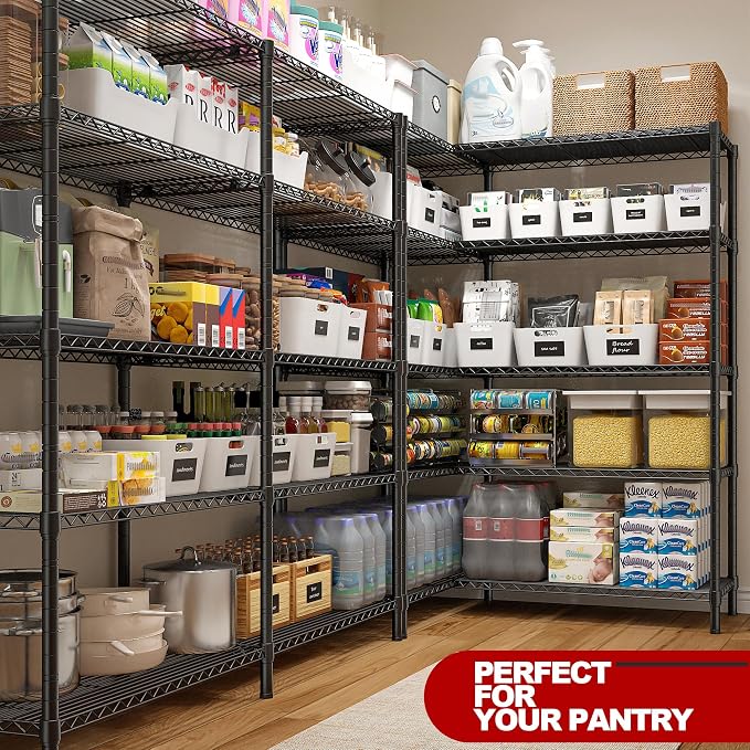 REIBII 1450LBS Metal Shelving Unit Storage Shelves 5 Tier Wire Shelving 58.1''W - Image 7