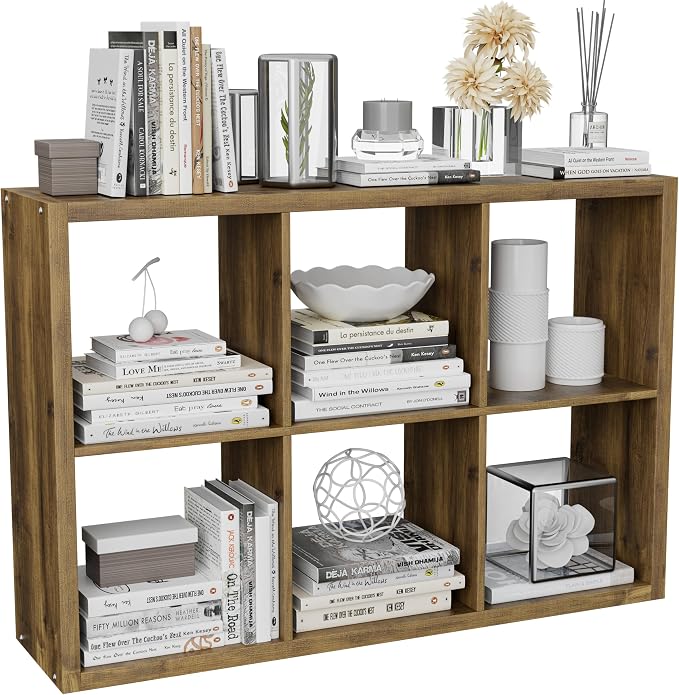 Cube Storage Organizer Bookcase, Decorative 11 inch Open Back Cubical Shelf by VDNEND