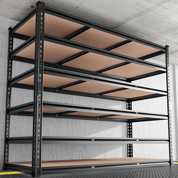 REIBII 6-Tier Garage Shelving, Adjustable Metal Shelving, Large-Capacity Garage by REIBII