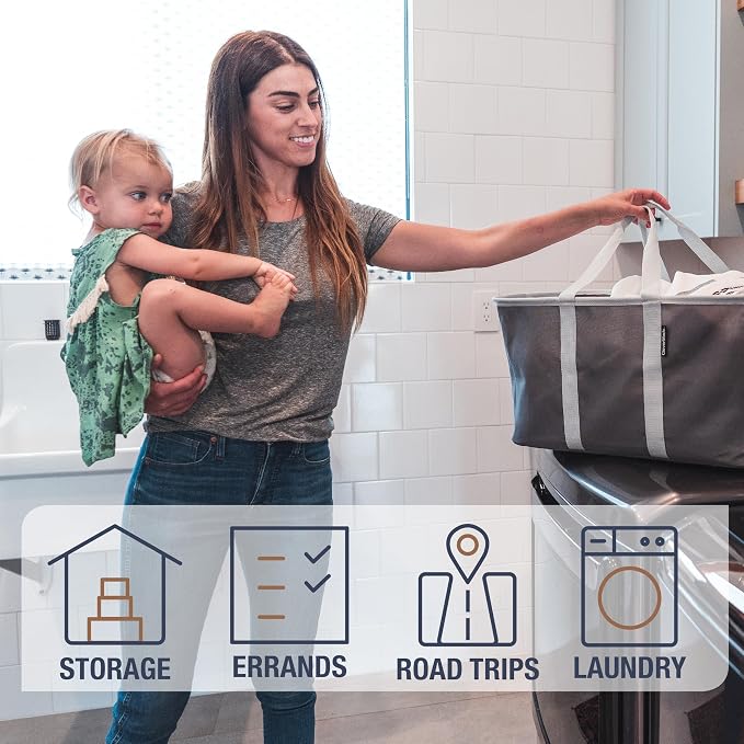 CleverMade Collapsible Laundry Tote - Image 3