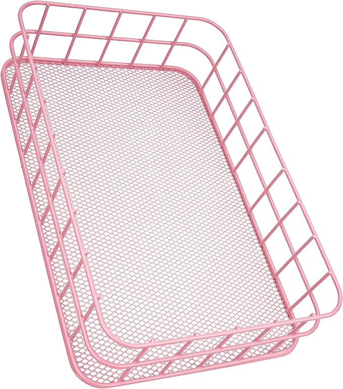 Black Metal Wire Cabinet Organizer Storage, Iron Grid Storage, Tray Net Basket by JANKOW