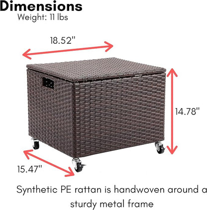 BIRDROCK HOME Rolling File Box - Image 5