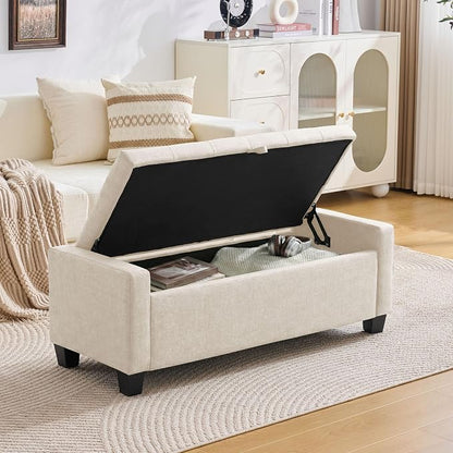 Huatean Home 43" Ottoman with Storage, Storage Ottoman Bench with Safety Hinge - Image 5