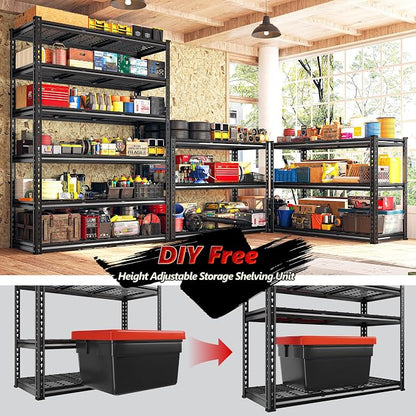 REIBII 3300LBS Garage Shelving 78" H Storage Shelves Heavy Duty 6-Tier - Image 6