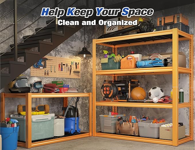 REIBII 40" W Yellow Garage Shelving - Image 5
