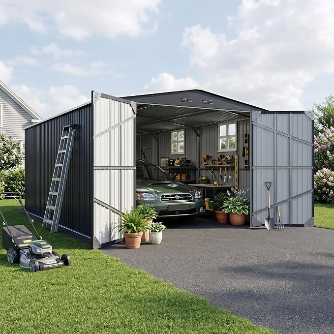 Polar Aurora 12x20 FT Outdoor Storage Shed, Large Garden Shed by PolarAurora