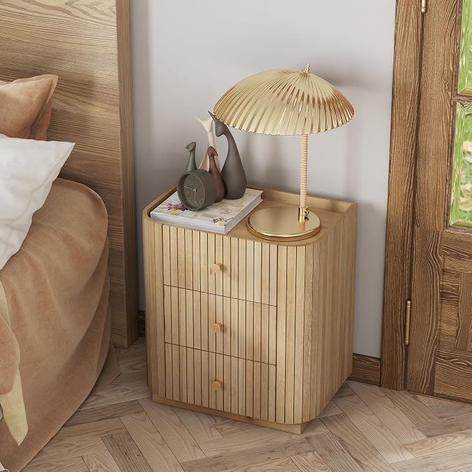 COZAYH Farmhouse 3 Drawer Wood Nightstand - Image 8