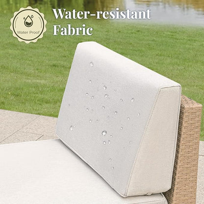 Patio Couch, 2-Piece Outdoor Rattan Wicker Sofa - Image 8