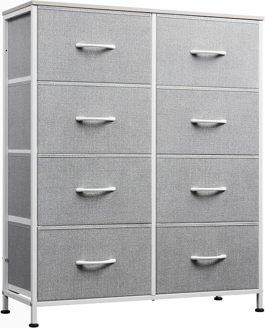 WLIVE Fabric Dresser for Bedroom, Tall Dresser by WLIVE