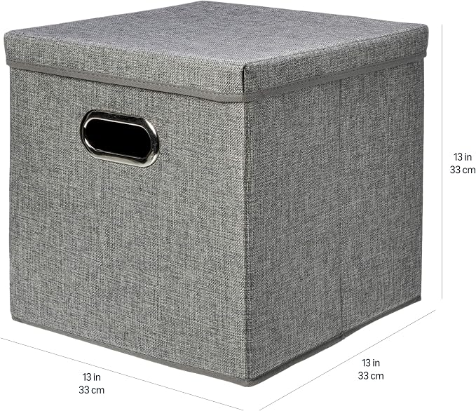 Amazon Basics Foldable Burlap Cloth Cube Storage Bin - Image 5