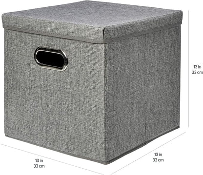 Amazon Basics Foldable Burlap Cloth Cube Storage Bin - Image 5