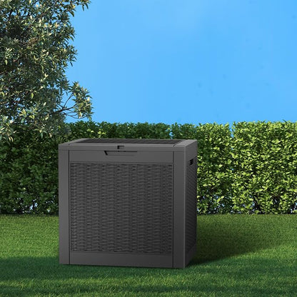 Resin Deck Box - 31 Gallon Lockable Outdoor Storage, Water-Resistant - Image 2