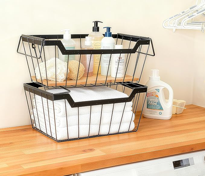 ShabbyDecor Metal Wire Basket - Image 4