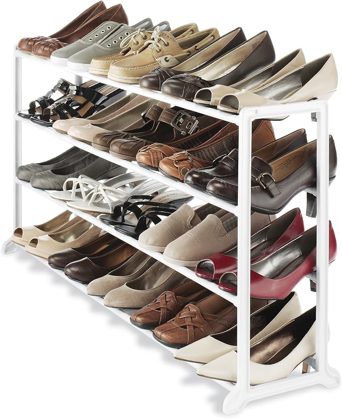 Whitmor 4 Tier 20 Pair Floor Shoe Rack - Image 5