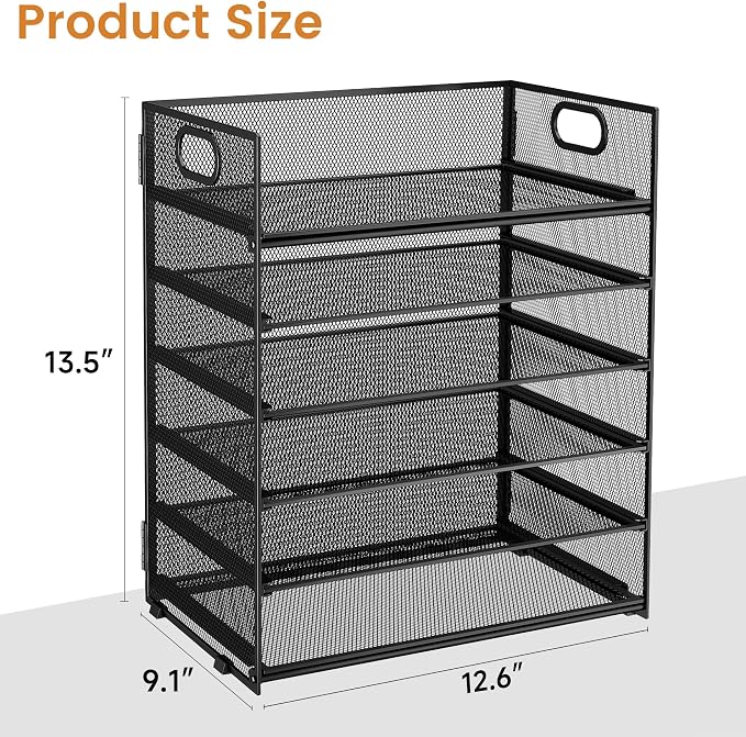 Subekyu 6 Tier Paper File Tray Organizer - Image 6