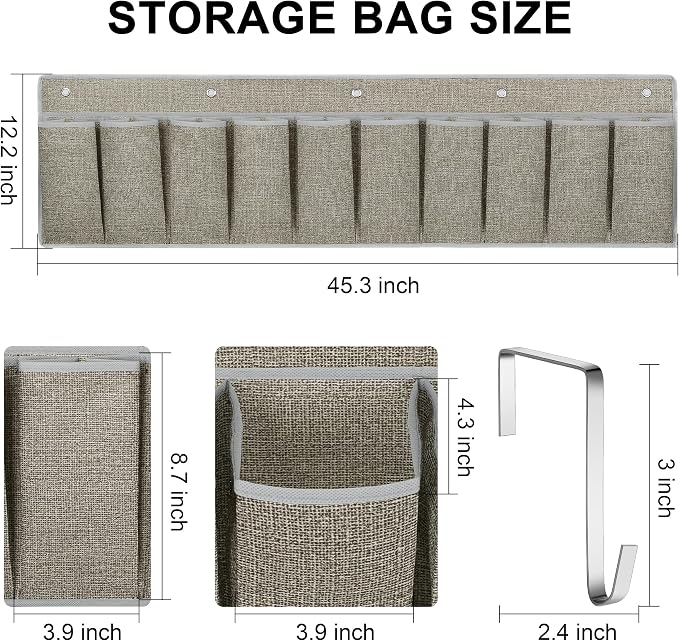 Libeder RV Shoe Organizer, Bedside Hanging Storage Pocket, 2 Pack, Dorm Bed - Image 4
