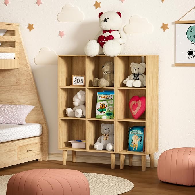 3 Cube Bookcase, Wooden Book Shelf Cube Storage Organizer - Image 9