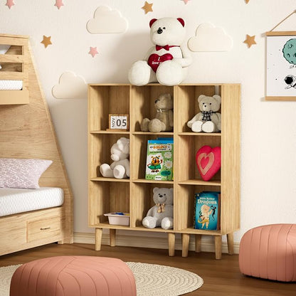 3 Cube Bookcase, Wooden Book Shelf Cube Storage Organizer - Image 9