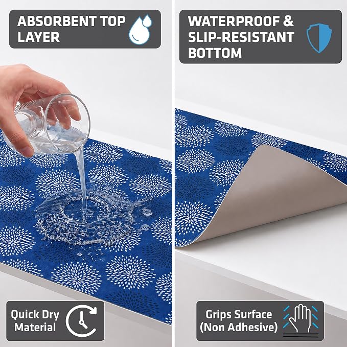 Drymate Premium Luxury Shelf & Drawer Liner, Thick Cushioned Fabric, - Image 3