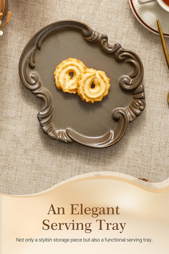 LYEOBOH Jewelry Dish Tray, Ceramic Jewelry Dish, Key Bowl, Decorative Plate - Image 5