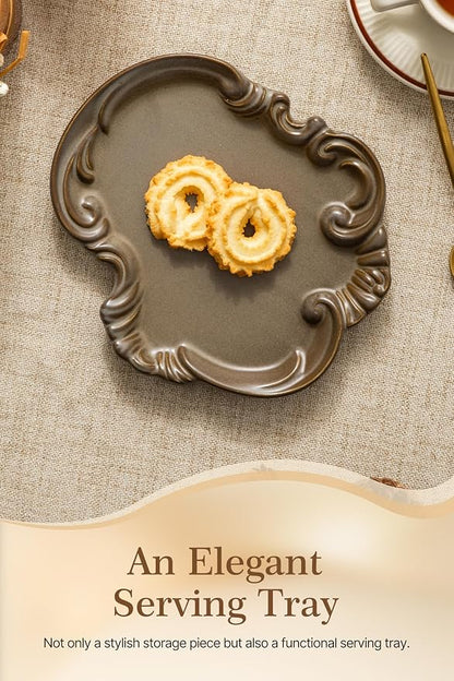LYEOBOH Jewelry Dish Tray, Ceramic Jewelry Dish, Key Bowl, Decorative Plate - Image 5