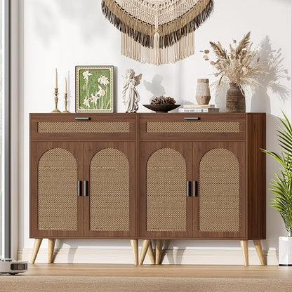 Keehusux Rattan Storage Cabinet - Image 3
