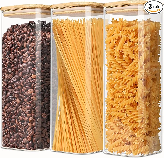 2.2 Qt Square Glass Storage Containers by VIEWELLD