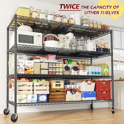 REIBII 75.6" H Storage Shelves Metal Shelving Unit - Image 9