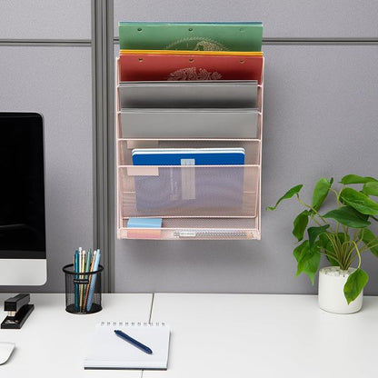 Mind Reader 5-Tier Vertical File Storage, Desktop Organizer, Wall Mount - Image 6