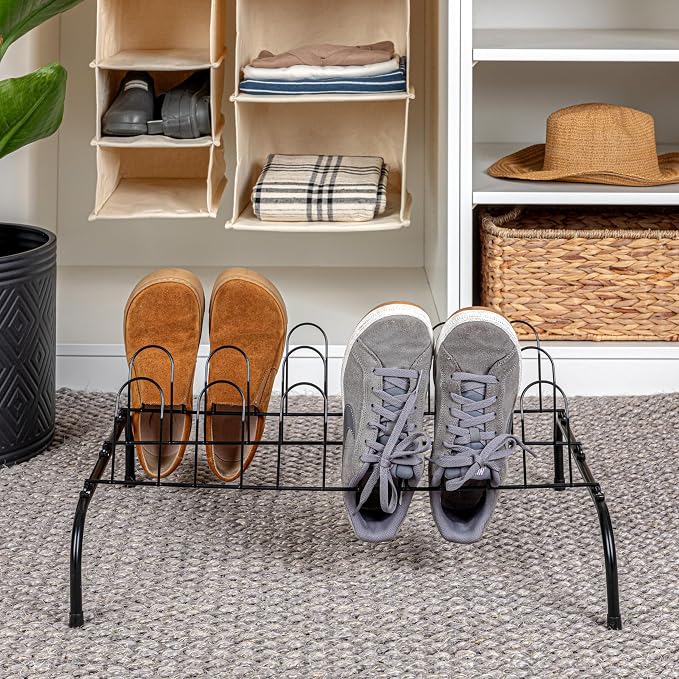 Household Essentials 9-Pair Metal Wire Shoe Rack - Image 3
