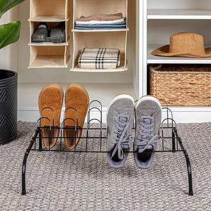 Household Essentials 9-Pair Metal Wire Shoe Rack - Image 3