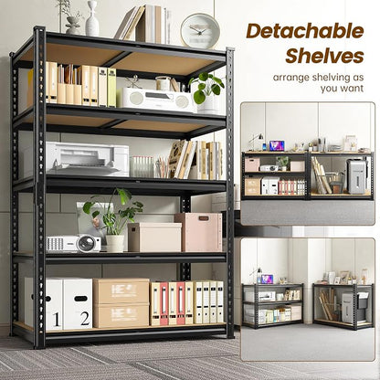 5-Tier Storage Shelves, 1980LBS Adjustable Pantry Shelves, Metal Shelving Unit - Image 4