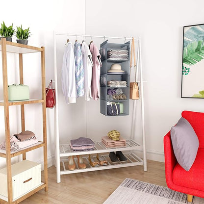 MAX Houser 5 Shelf Hanging Closet Organizer, Space Saver, Closet Hanging Shelves - Image 6