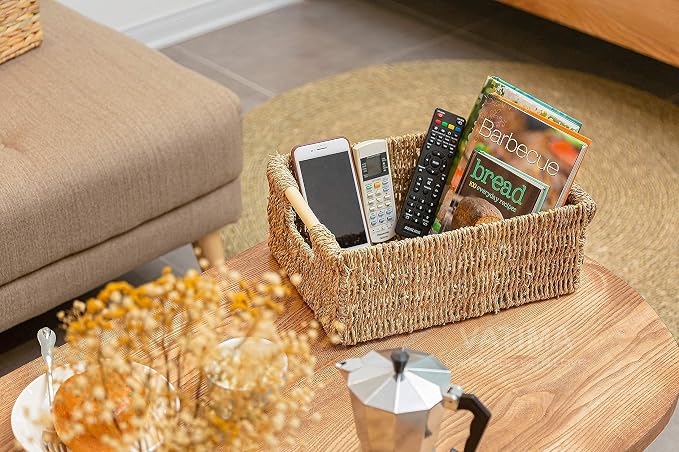 VATIMA Seagrass Baskets with Wooden Handles - Image 9