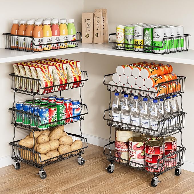 OKZEST Pantry Organizers and Storage Cart by OKZEST