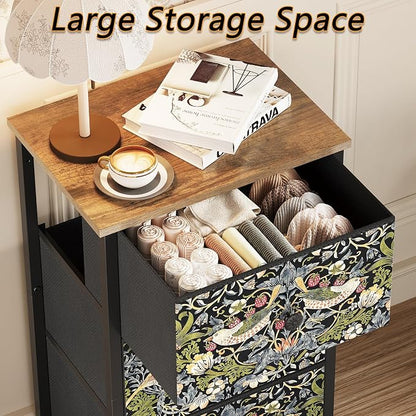 Dresser with 3 Drawers Strawberry Thief Drawer Dresser - Image 4