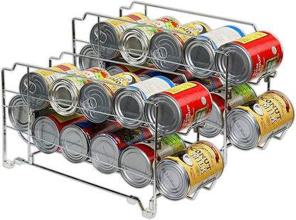 Simple Houseware Stackable Front Loading Beverage Can Dispenser Rack, Chrome - Image 5
