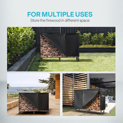 VIVOHOME 5ft Heavy Duty Indoor Outdoor Firewood Storage Log Rack - Image 7