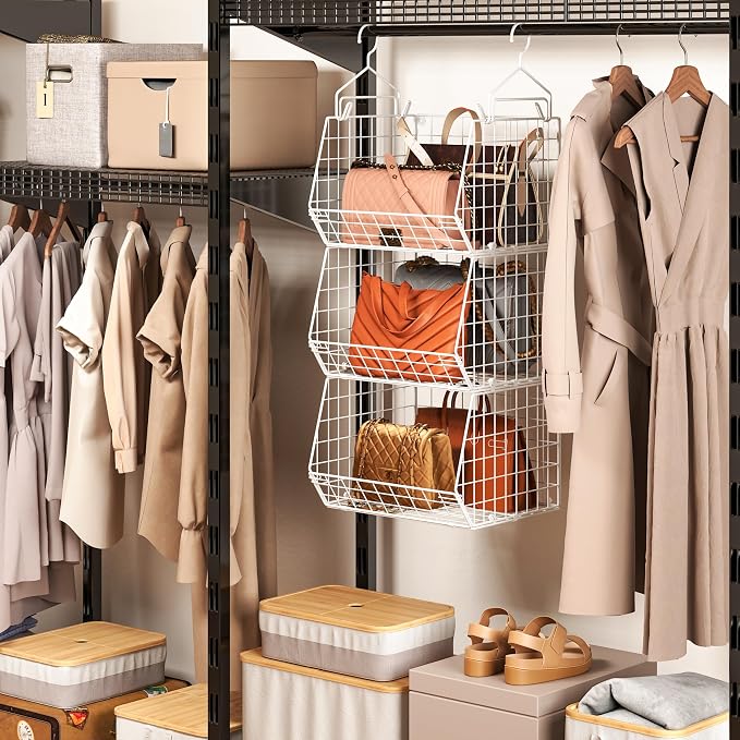 X-cosrack 3 Tier Foldable Closet Organizer, Clothes Shelves - Image 8