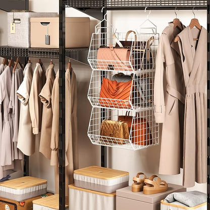 X-cosrack 3 Tier Foldable Closet Organizer, Clothes Shelves - Image 8