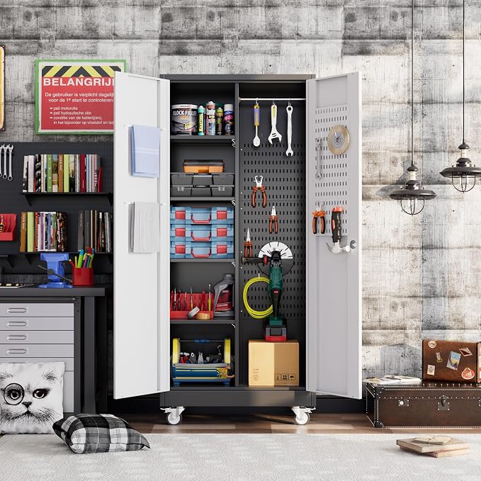 SUXXAN Broom Closet Storage Cabinet - Image 2
