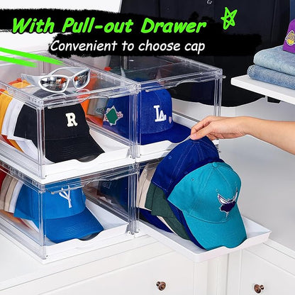 Vtopmart 4 Pack Hat Organizer for Baseball Caps, Large Cap Storage - Image 3
