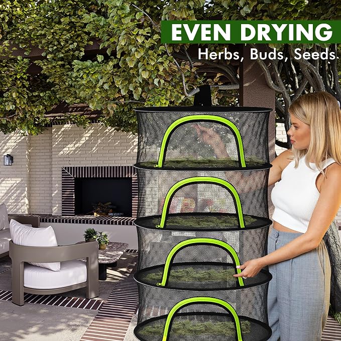 Herb Drying Rack Hanging Mesh 4 Layer 24" - Image 7